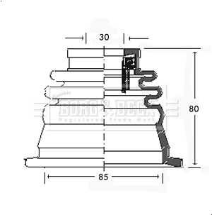 BORG & BECK Paljekumisarja, vetoakseli BCB2656